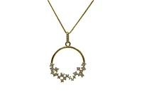 10K Yellow Gold 0.50cttw Diamond Necklace, 18"