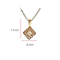14K White & Rose Gold 0.30cttw Canadian Diamond Halo Necklace, 18"
