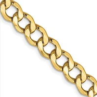 Semi-Solid Curb Link Chain - 6.5mm