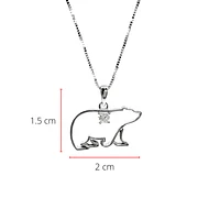 10K White Gold Canadian Diamond 0.083cttw Round Cut Pendant 18"