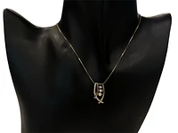 10K Yellow and White Gold 0.33cttw Diamond Pulse Necklace, 18"