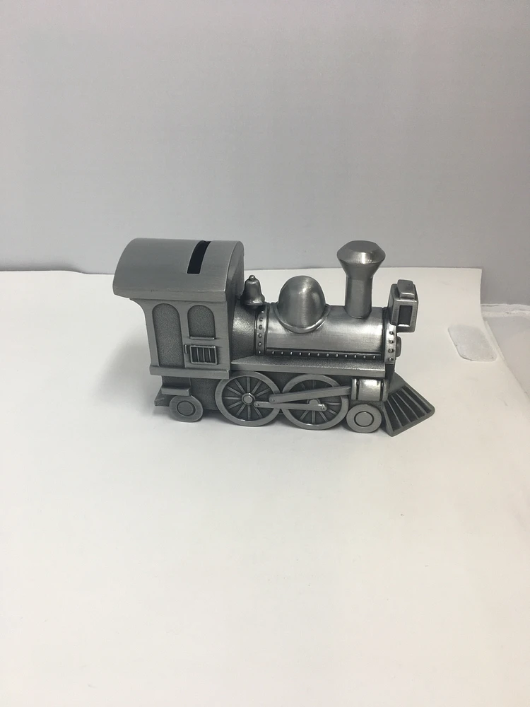 Pewter Locomotive Bank