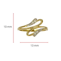 10K Yellow Gold 0.04cttw Diamond Pave Set Ring