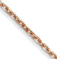 14K Rose Gold Diamond-Cut Cable Chain with Lobster Clasp - 1.00 mm Various Length
