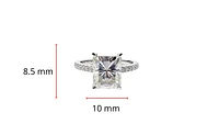 Silver 4.00cttw Moissanite Engagement Ring