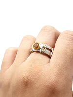 Silver and Citrine Ring