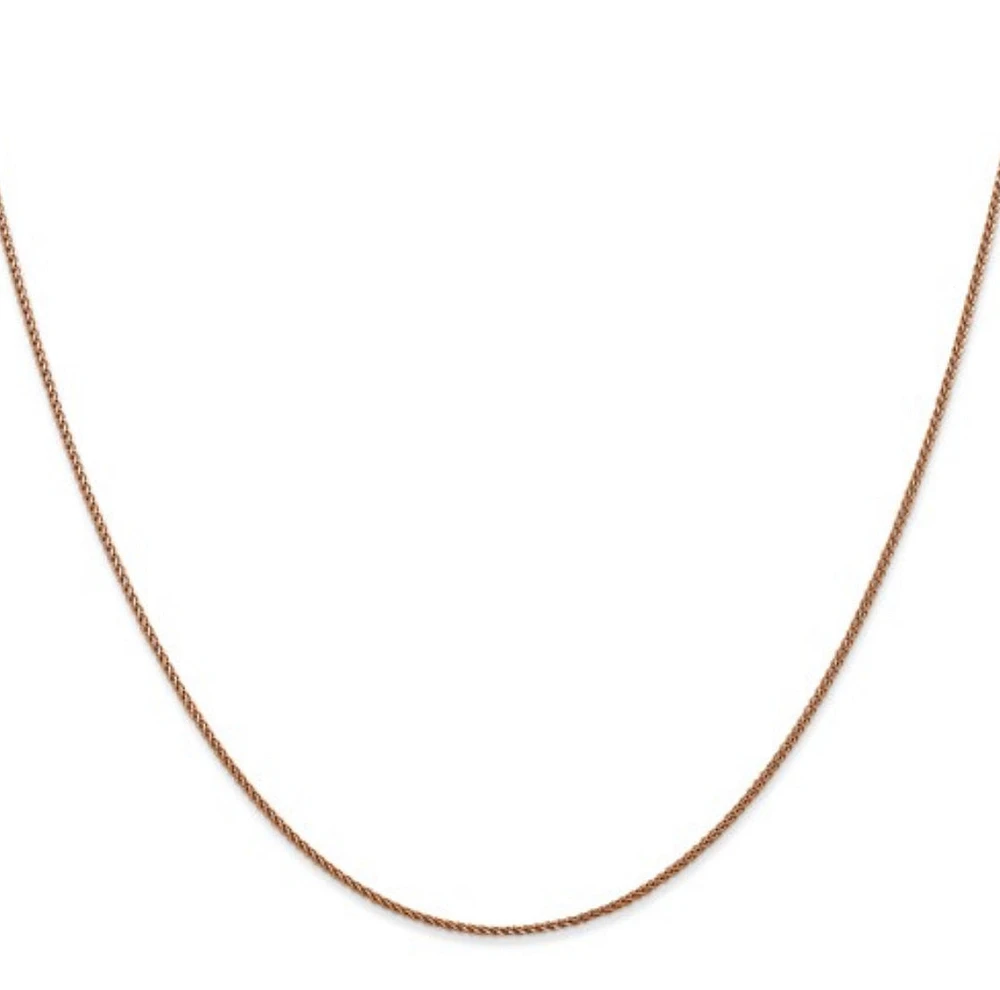 14K Rose Gold Spiga Chain - 0.8mm