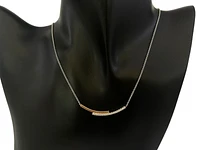 14K White & Rose Gold 0.20cttw Diamond Pendant, 18"