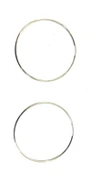 10K White Gold 12mm Sleeper/Keeper/Hoop Earrings 