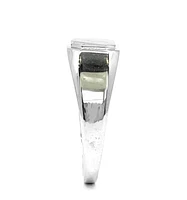 10K White Gold 0.007cttw Diamond Signet Ring - /