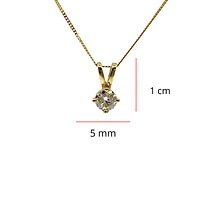 14K Yellow Gold 0.25cttw Diamond Solitaire Necklace - 18 Inches