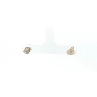 10K White and Rose Gold Diamond Solitaire Earrings 0.06cttw