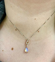 Moonstone and Diamond Pendant