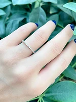 10K White Gold 0.10cttw Diamond Ring, size 6.5