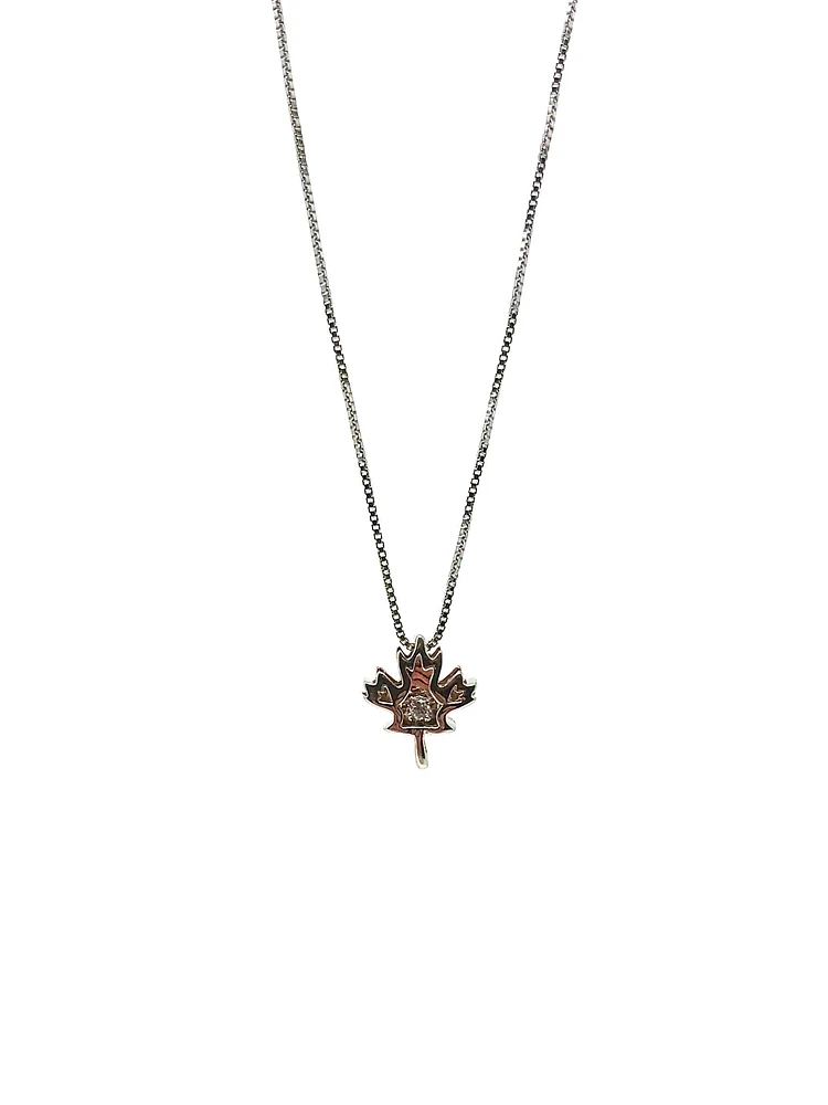 Rose Gold and Silver Diamond Necklace