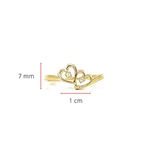 10k Yellow Gold 0.01cttw Round Cut Diamond Ring, 5.75