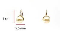 14K Gold Cultured Pearl Earrings with Lever Backs