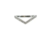 10K White Gold Diamond “V” Ring