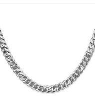 14K White Gold Flat Beveled Curb Chain