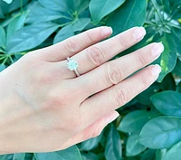 14K White Gold 1.52cttw Diamond Solitaire Engagement Ring, size 6.5