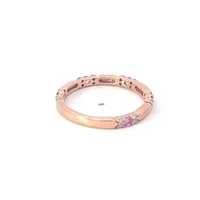 10K Rose Gold Pink Sapphire & Diamond Ring, size 5.75 - 4.5
