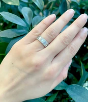 14K White Gold 0.28cttw Diamond Band - Size 6.5