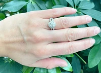 14K White Gold 1.63cttw Diamond Halo Engagement Ring - Size 6.5