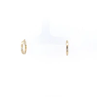 10K Gold 0.04cttw Diamond Hoop / Huggie / Hinged Earring