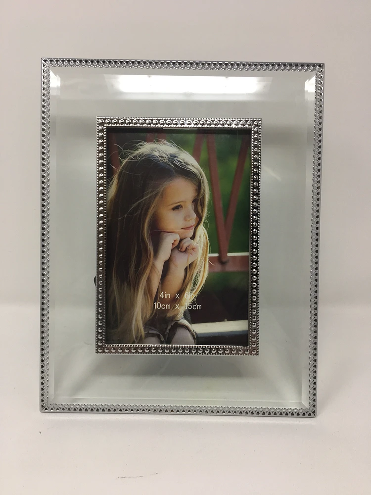 4x6 Glass Frame with Silver Trim