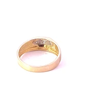 10K Yellow Gold 0.05cttw Diamond Gents Ring, size 10