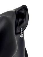 10K White Gold 1.70cttw Genuine Aquamarine Dangle / Drop Earrings