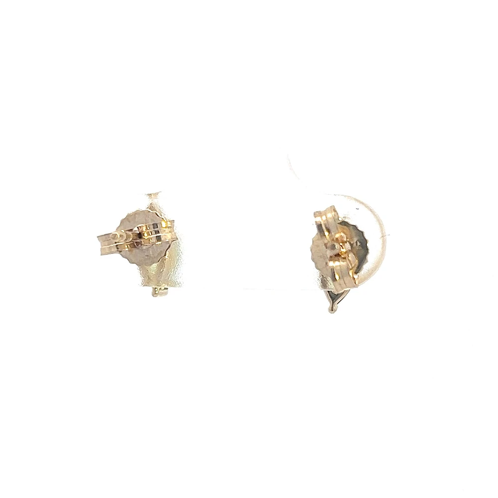 10K Yellow Gold Peridot and Diamond Earrings