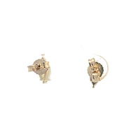 10K Yellow Gold Peridot and Diamond Earrings