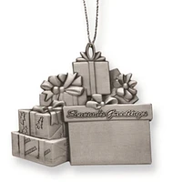 Pewter Gift Packages Engraveable Ornament