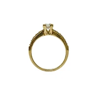 14K Yellow Gold 0.70cttw Canadian Diamond Engagement Ring, size 6.5