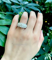 14K White Gold 2.60cttw Diamond Band - Size 6.5
