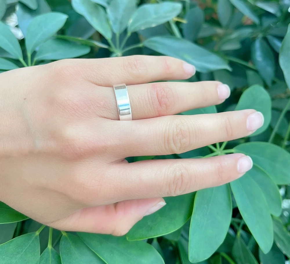 Silver 925 High Polish Plain Band 7mm