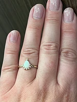 10K Yellow Gold Opal and Diamond Ring