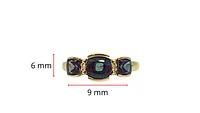 10K Yellow Gold 2.00cttw Created Alexandrite Ring, size 7