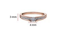 10K Rose Gold 0.10cttw Diamond Ring - Size 6.5