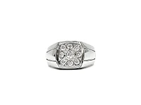 14K White Gold 0.50cttw Diamond Gents Ring, size 10