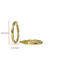 10K Yellow Gold 27mm Earrings