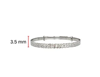 10K White Gold Diamond Cut Baby Bangle