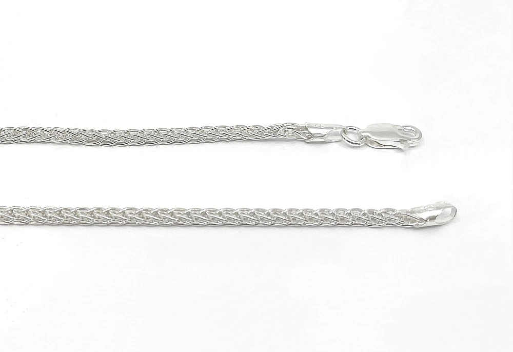Sterling Silver Wheat Chain 22"