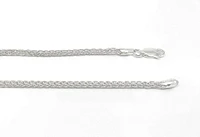 Sterling Silver Wheat Chain 22"