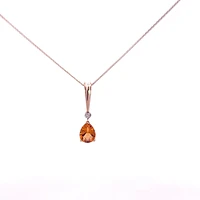 10K Yellow Gold cttw Diamond and Citrine Pendant