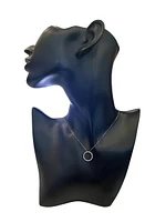 10K White Gold 0.05cttw Diamond Eternity Pendant - 18"