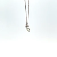 10K White Gold 0.05cttw Diamond Pendant