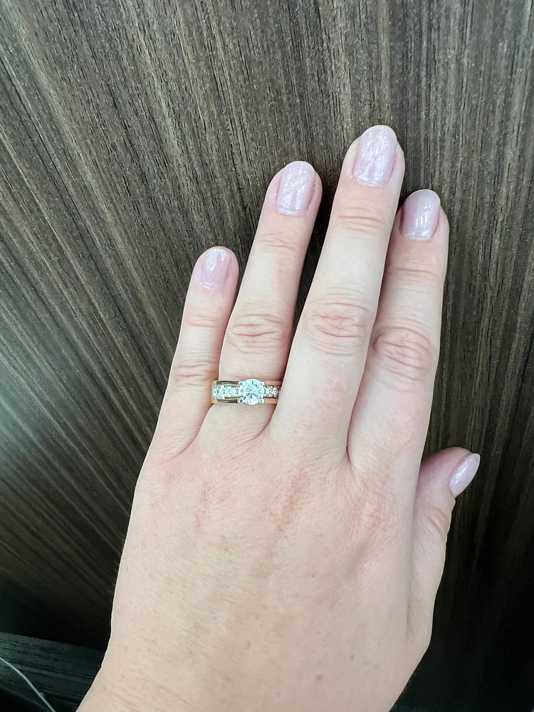 14K Yellow Gold 1.45cttw Canadian Diamond Engagement Ring, 6.5 - / White