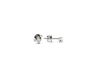 10K White Gold Diamond Stud 0.13cttw Princess Cut Earrings